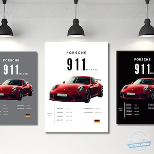 Porsche Poster Print 911 GT3 Poster Super Car Poster Wall Art Car Photography Decor Gift For Car Lover Porsche Print Car Gift