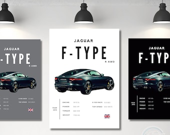 Jaguar F-Type R Poster: Super Car Photography Wall Art