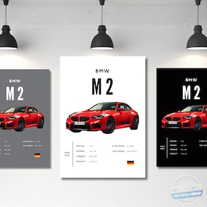 BMW Poster Print M2 Poster Sports Car Poster Wall Art Car Photography Decor Gift For Car Lover BMW Print Car Gift