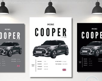 Mini Cooper S JCW Poster: Sports Car Photography Wall Art