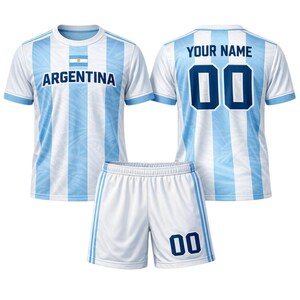 Personalized Brazil Soccer Uniform Set, Custom Name Number Football Jersey and Shorts, Brazil Fan Outfit, 3 Style Kit Soccer Teamwear image 2