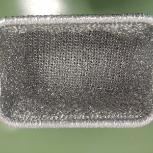 Clutch with Burs, Hand bag, Raffia, Silver, Chic and stylish image 4