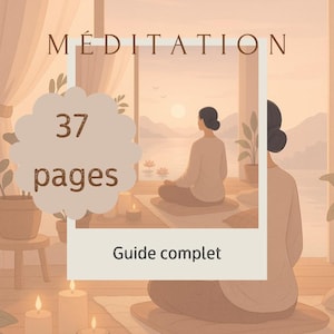 Meditation Guide 37-page Ebook, INSTANT DOWNLOAD. Breathwork, styles, affirmations, journal prompts, meditation scripts