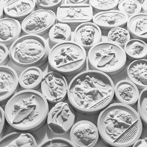 60 Mixed Grand Tour Intaglios, Plaster Intaglio, Antique Cameo, Classical Art, Home Decor, Wall Plaster Seals, Interior Design