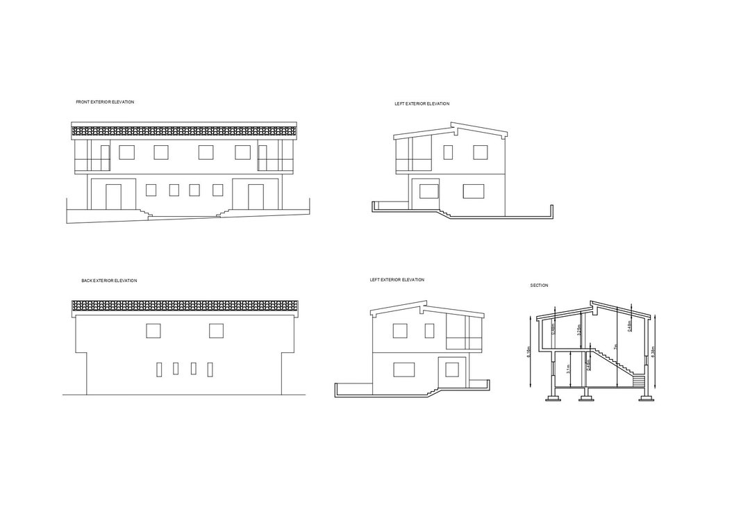 30x40 House Plan modern House Design 4 Bathrooms House Etsy