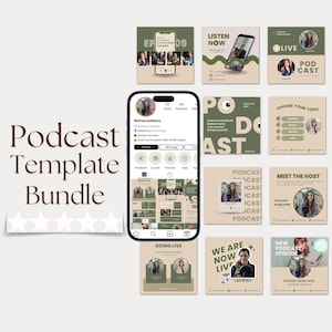 Podcast Social Media Template, Podcast Complete Template, Podcast Instagram Template, Podcast Instagram Story Template,Podcast YouTube cover