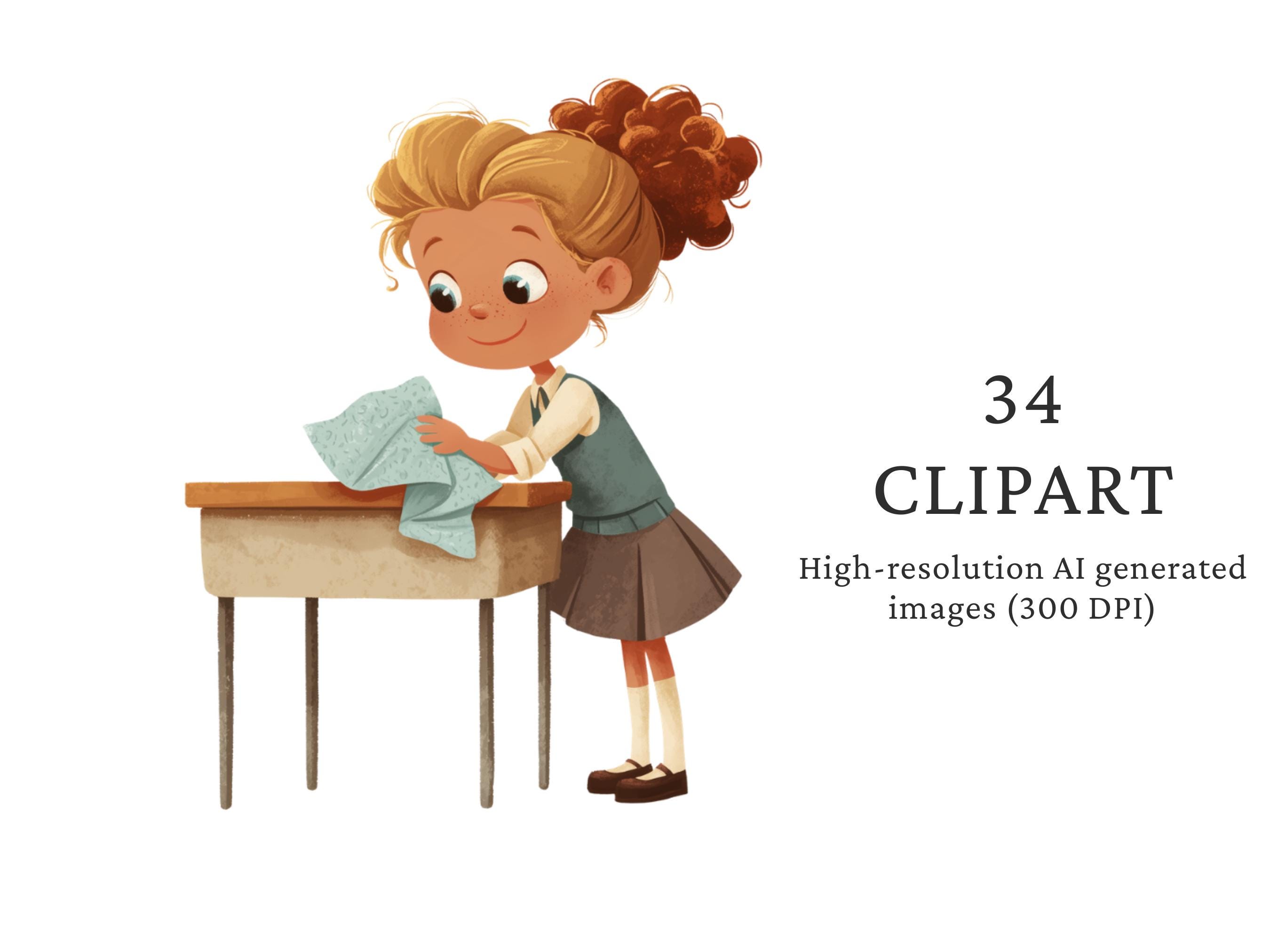 Students Classroom Jobs Clipart Bundle, School Helper Kids PNG, Teacher ...