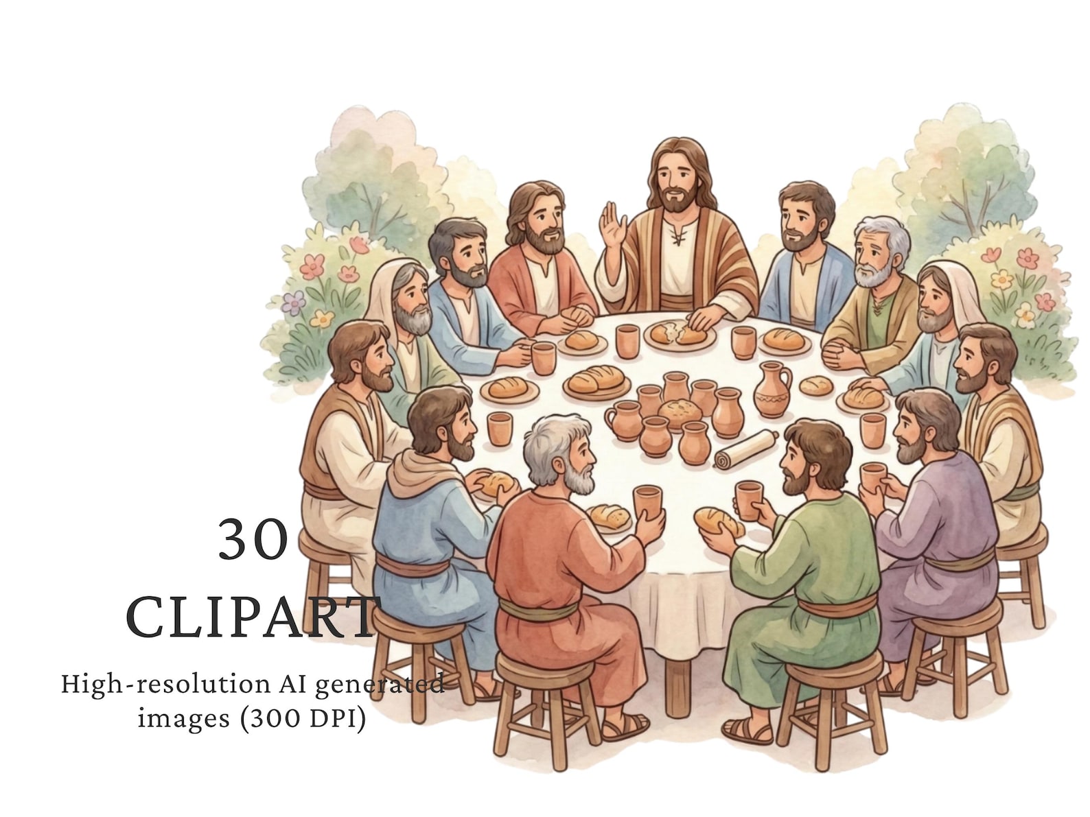 Bible Stories Clipart Bundle, Bible Scene Clip Art PNG, Parables of ...