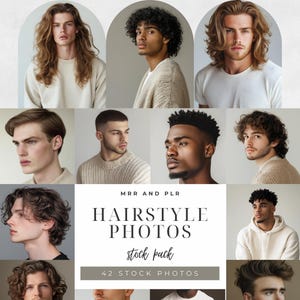 Foto stock di uomini Foto di parrucchieri Fotografia estetica dei capelli per proprietari di saloni Foto di capelli Ritratto estetico maschile per il marketing digitale