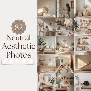 Neutral Aesthetic Stock Photo Aesthetic Beige Photos for Faceless Marketing Aesthetic Boho Images for Instagram Post Boho Home Decor Photos