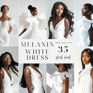 Melanin-Frau im weißen Kleid Fotos Luxuriöses weibliches Porträt-elegante afroamerikanische Modell Fotos Melanin Haar Stock Fotos