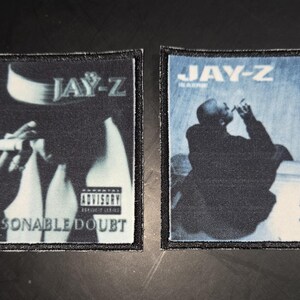 Toppa con le copertine degli album di JAY - Applicazione con ferro da stiro o velcro - Toppa musicale per zaino, giacca, cappello