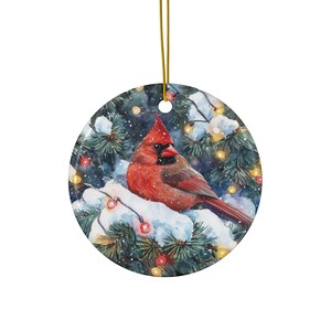 Adorno navideño de pájaro cardenal-estado del norte, entusiastas de las aves, amantes de la naturaleza, regalo de Navidad
