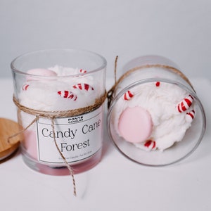 Candy Cane Forest Soy Wax Candle, Customize Your Size | Handmade in the USA, Christmas Gift for Her or Him, Gift Wrapping Available
