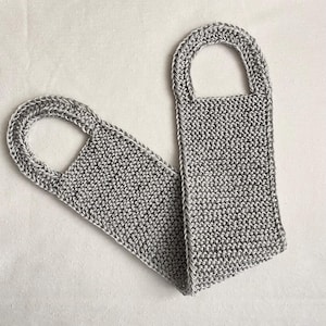 Knitted Washcloth Pattern PDF, Long Handle Bath Scrubber, Beginner Knitting Pattern, Garter Stitch Washcloth, Instant Download
