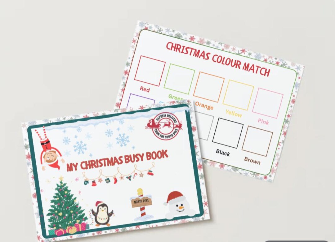 My Christmas Busy Book / Numbers / Colours / Matching / Tracing / Early ...
