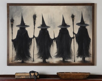 Witches Coven Halloween Art | Dark Witch Spooky | Witchy | Digital Download | Instant Print | Printable | Witchcraft | by Hecates Daughter