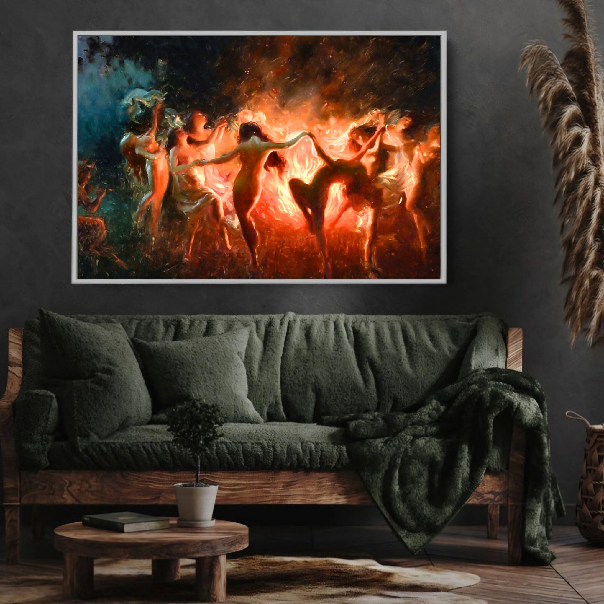 Fire Dance Art Print by Joseph Tomanek: Pagan Nymphs (digital