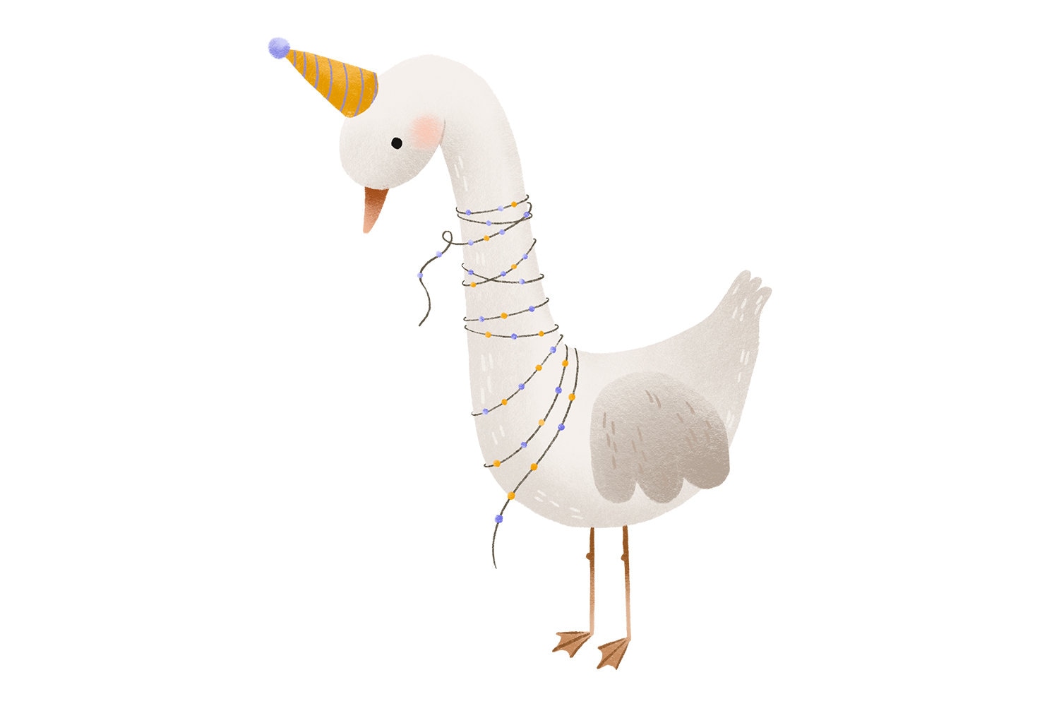 Happy Birthday Goose Clipart Painted Animal PNG Baby Clothing Clipart
