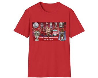 Legendary Klopp. Liverpool FC Trophy Tribute unisex T-shirt. Celebrate Success with Klopp historic wins. suitable for Man and woman.