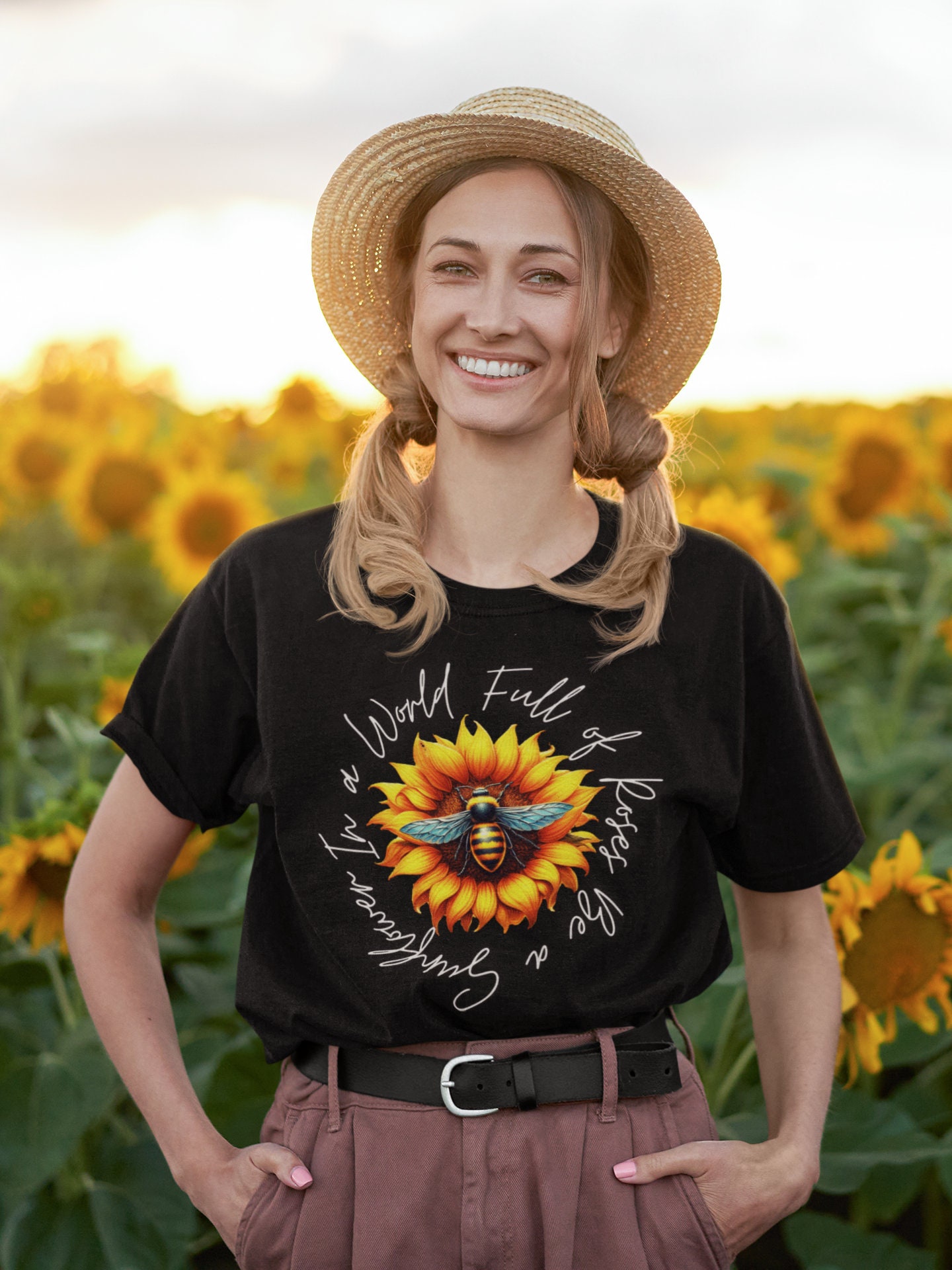 Camisetas camiseta girasol Etsy Mexico