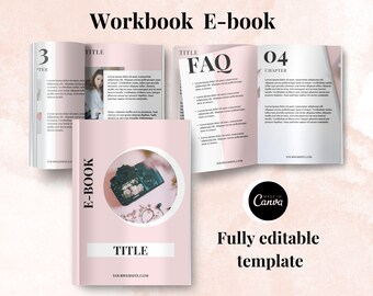 Ebook Template for Coaches, Course Creator Ebook Workbook Template Canva, Lead Magnet Template, Workbook Template, Coaching Canva Ebook