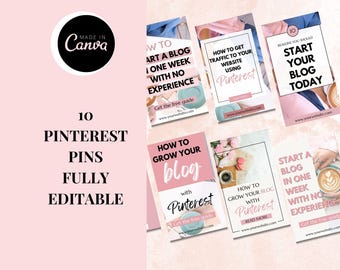 Pinterest Pin Vorlagen, Pinterest Vorlage, Pin Vorlagen Canva, Coaching Pinterest Pins, Pinterest Pin Design, Blogger Vorlagen,