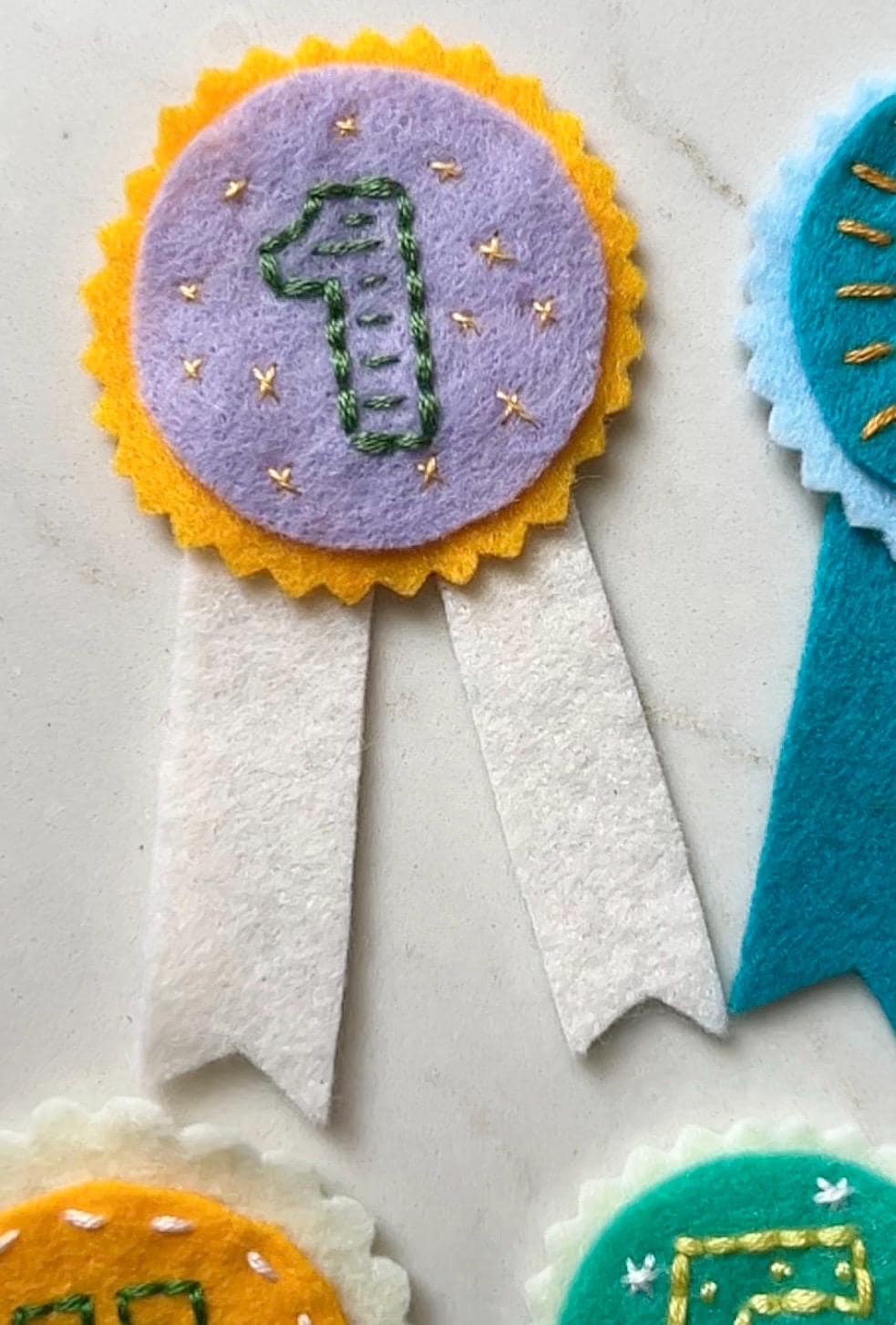 Handmade Embroidered Number Felt Birthday Badge - Etsy