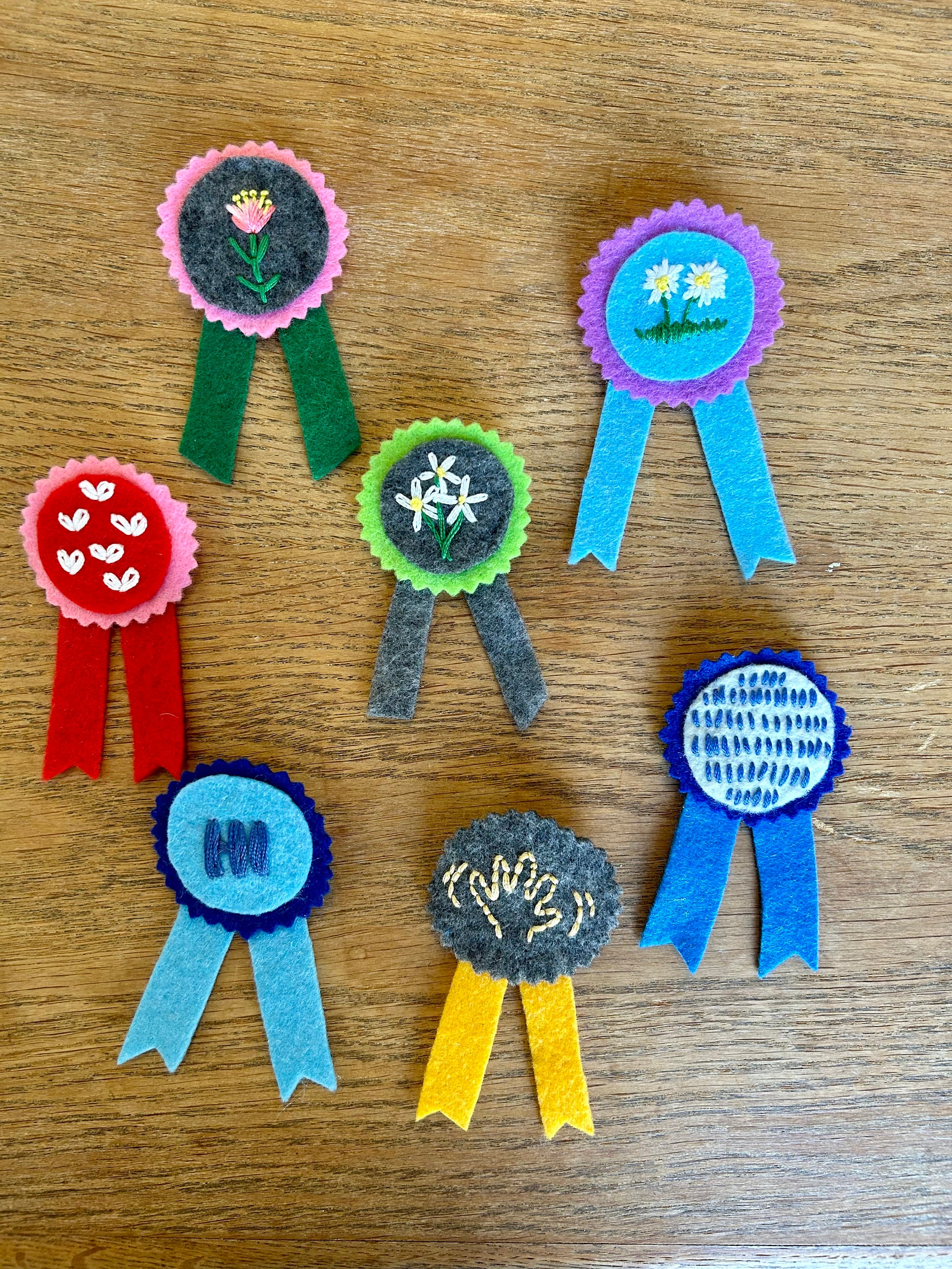 Handmade Embroidered Heart Felt Badge for Valentine’s Day - Etsy