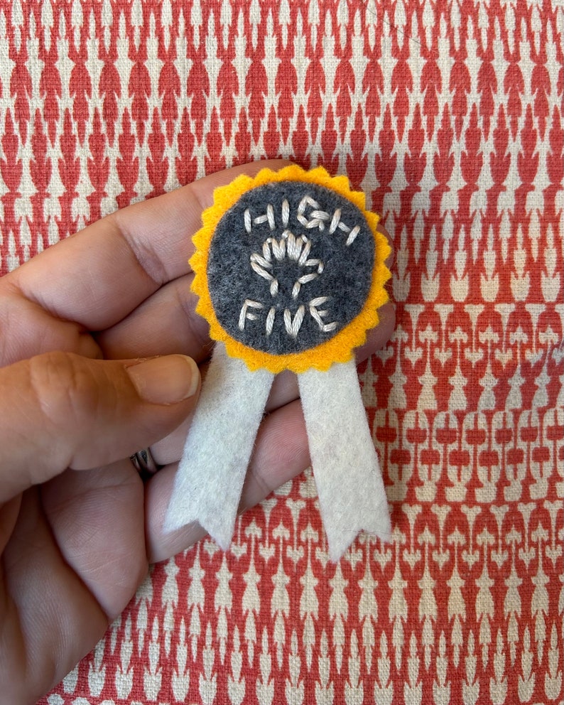 High Five Felt Badge image 3