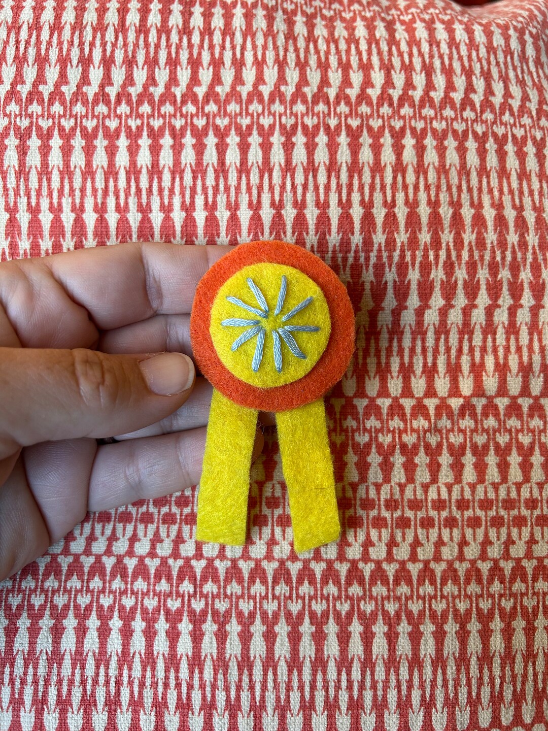 Handmade Embroidered Star Felt Badge - Etsy