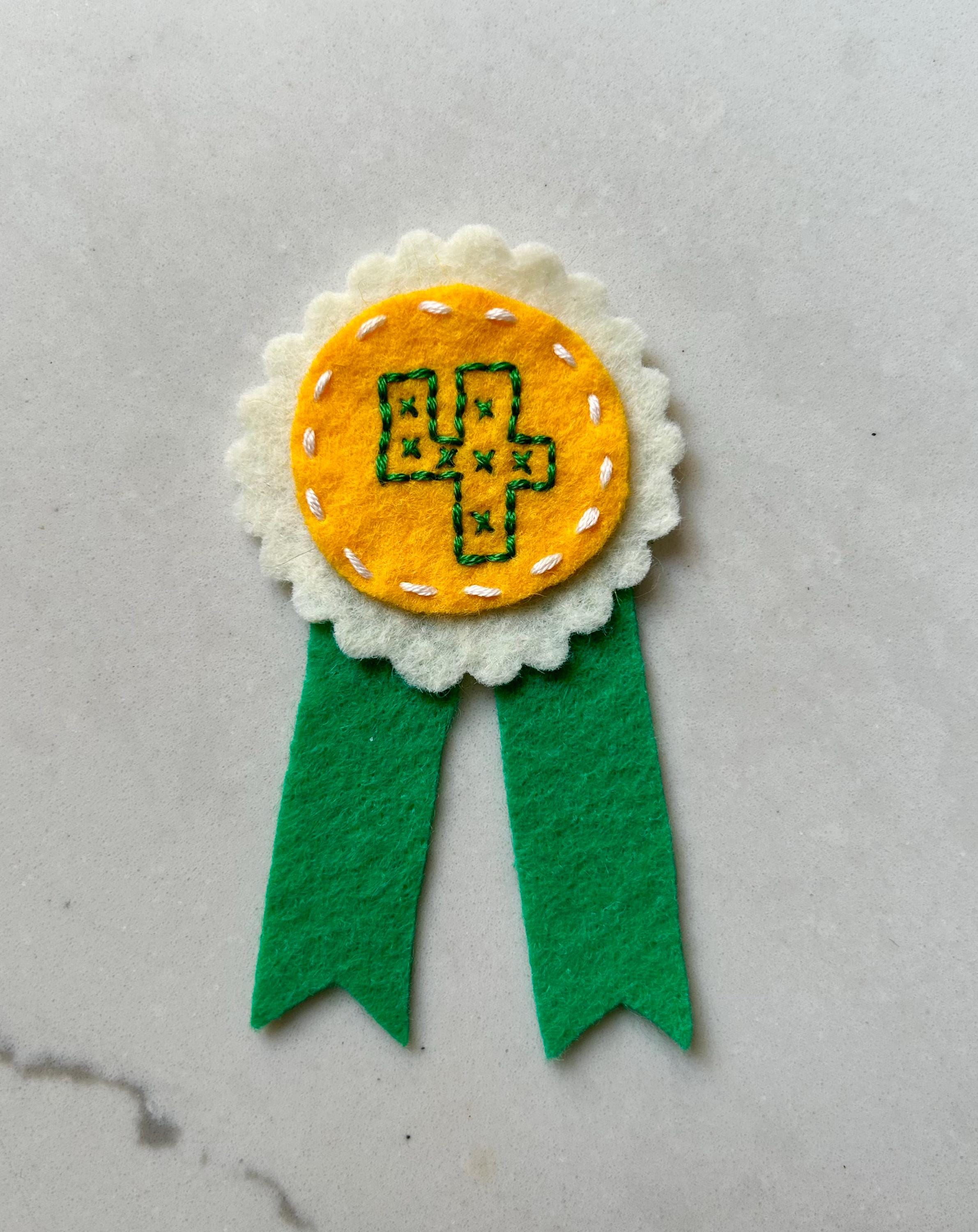 Handmade Embroidered Number Felt Birthday Badge - Etsy