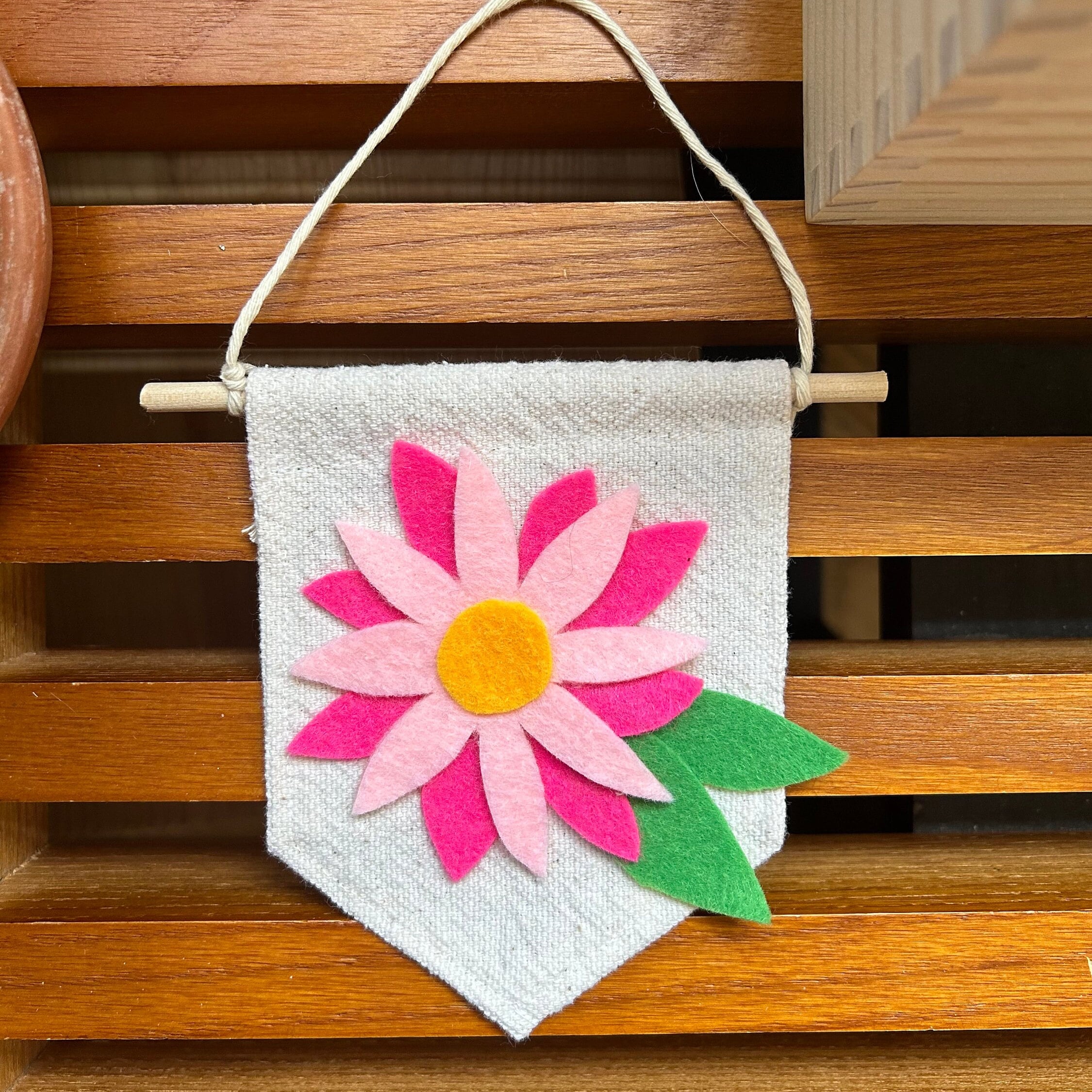 Handmade Felt Flower Mini Banner - Etsy