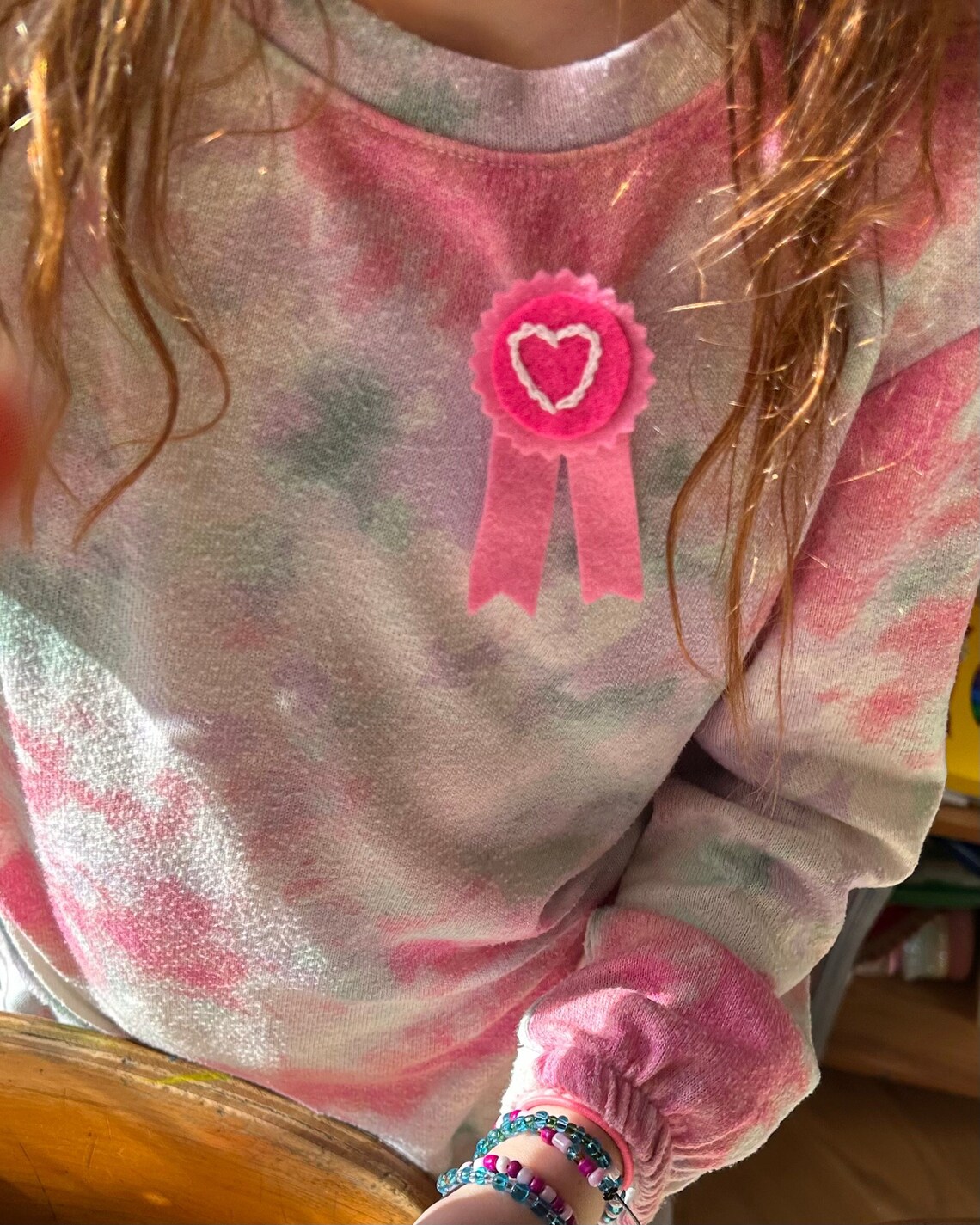 Handmade Embroidered Heart Felt Badge - Etsy