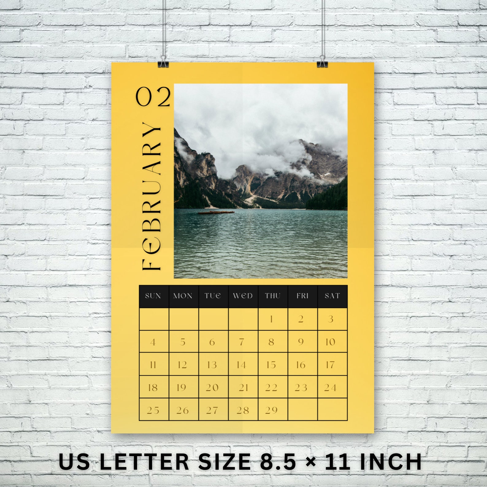 2024 Editable Photo Calendar, 2024 Calendar Canva, 2024 Calendar
