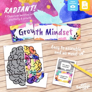 Growth Mindset - Classroom Instant Display Pack - Positivity Growth Affirmations image 2