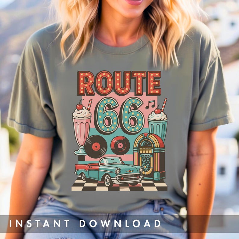 Felpa Keep On Truckin' Route 66 Vintage Unisex - Girocollo In Felpa, Nuova Con Etichette - Foto 4