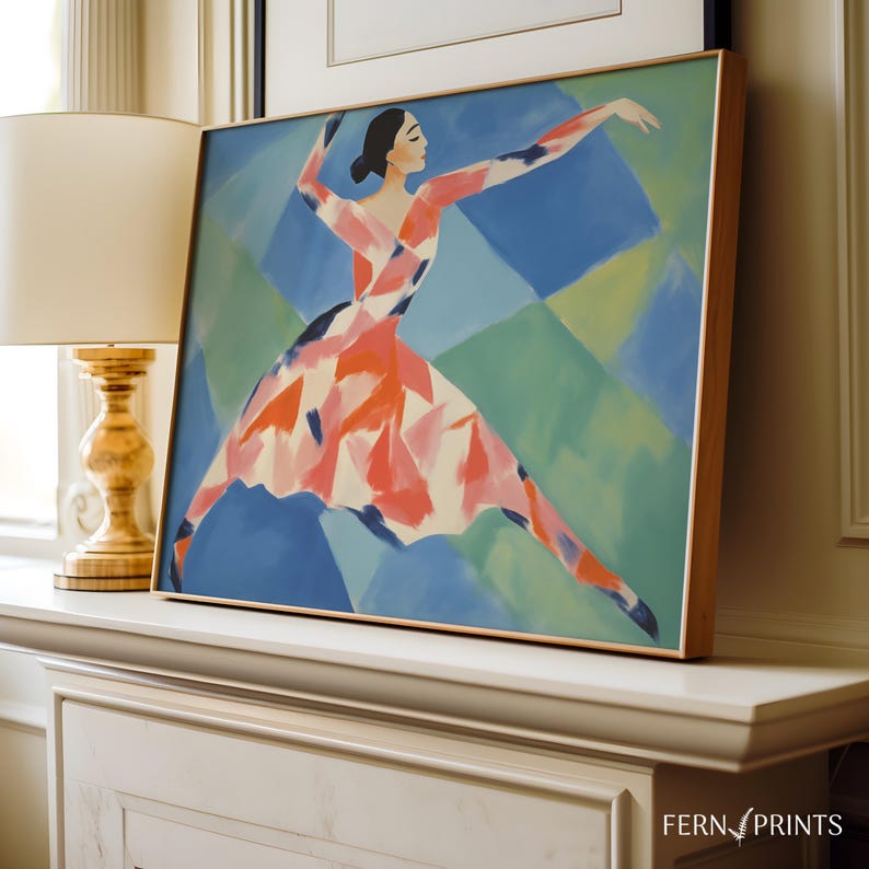 Modern Ballet Art Collection Digital Dance Print Package Beautiful Geometric Pattern Design Multiple Size Options Perfect Wall Decor Essential Professional Quality Construction Contemporary Style Studio Display Instant Download Format