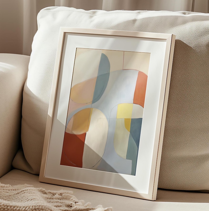 Modern Wall Art Digital Download Abstract Geometric Pattern Contemporary Home Decor Printable Collection Multiple Sizes Available Living Room Decoration Blue Design Details Premium Quality Format Wedding Gift Perfect Interior Essential