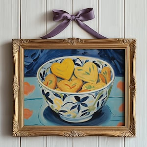 Valentine&#39;s Day Gift Cookie Wall Art Tea Room Decor Coffee Shop Wall Art Heart Print Kitchen Decor Bakery Sign Food Art Restaurant Cafe Gift