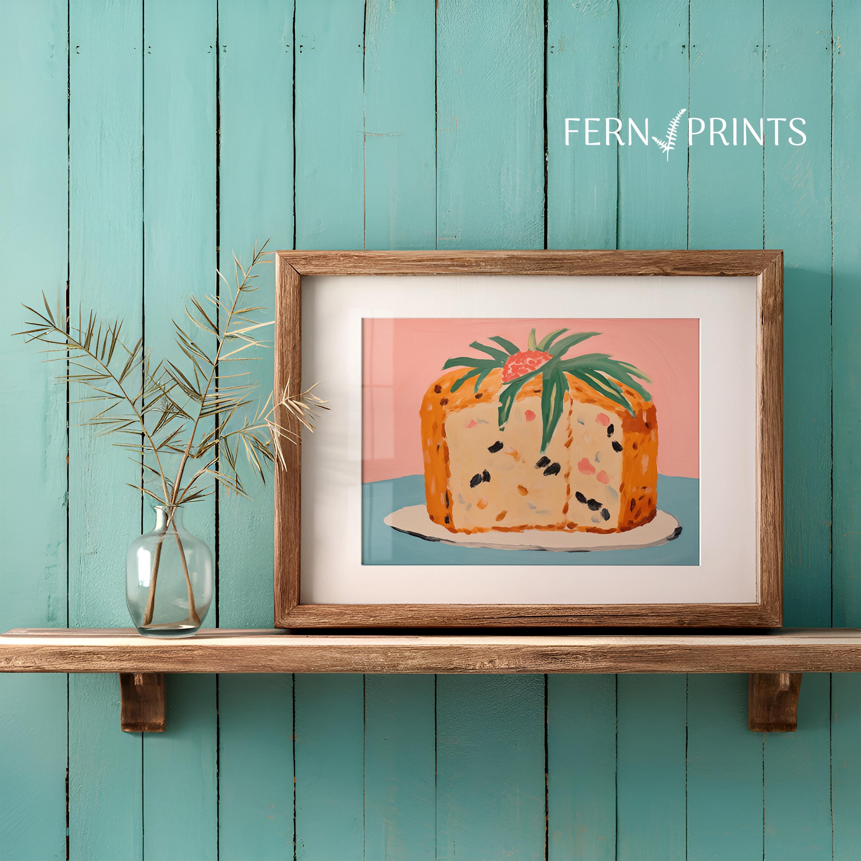 Vintage Bakery Wall Art Dessert Kitchen Decor Pastry Art Cake Print ...