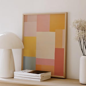 Wall Art Minimalist Color Block Print Modern Digital Download Mid Century Printable Scandinavian Decor Boho Art Poster Abstract Geometric