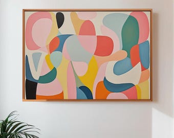 Colorful Abstract Art Print: Modern Home Decor (Digital Download)