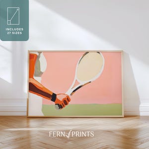 Tennis Room Decor for Home Tennis Decor Court Tennis Poster Tennis Gift for Tennis Player Room Decor Sports Print Tennis Wall Art Download