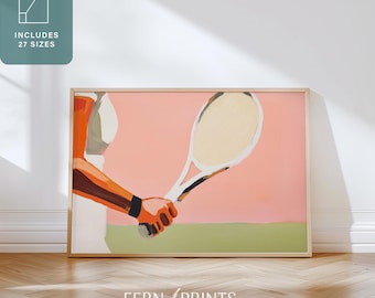 Tennis Room Decor for Home Tennis Decor Court Tennis Poster Tennis Gift for Tennis Player Room Decor Sports Print Tennis Wall Art Download
