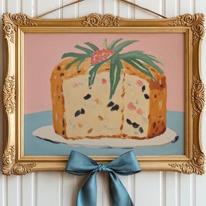 Vintage Bakery Wall Art Dessert Kitchen Decor Pastry Art Cake Print Holiday Baking Illustration European Cafe Poster Downloadable Baker Gift