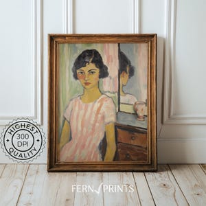 Vintage Wall Art Portrait Painting for Living Room Printable Poster Vintage Digital Download Home Decor Print Decor Bedroom Wall Art Unique