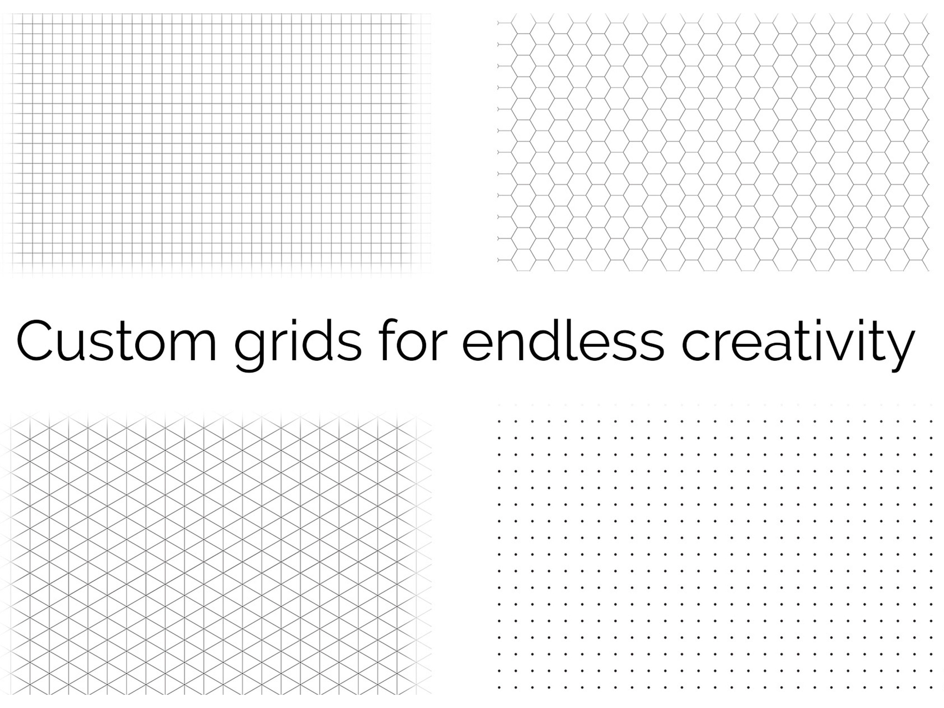 Guidelines & Grids Procreate Calligraphy Pack. Grid Templates ...