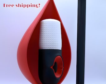 Bastone Alastor stampato in 3D su misura e collassato: cosplay dell'Hazbin Hotel, illusione ottica