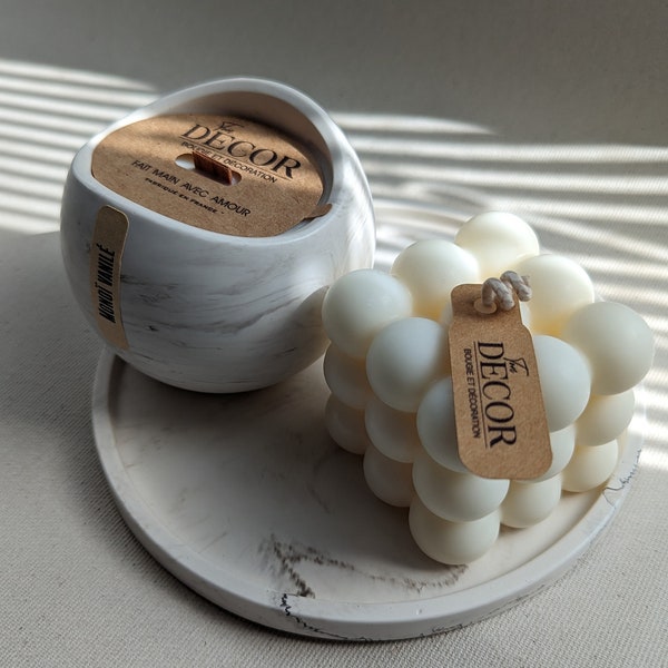 Set de bougies, Ensemble bougies ,bougies dans le pot, mèche en bois, bougies fait mains ,cadeaux, kit cadeau, Coffret cadeau, fête de mères